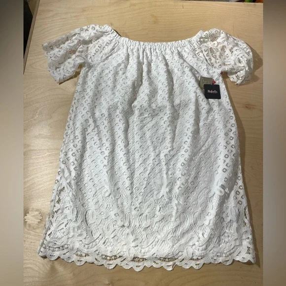 Rafaella White Eyelet Lace Dress 2X (FV) - Picture 3 of 12